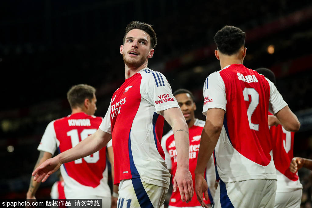 进球球员_欧冠-赖斯任意球双响+伤退卡马文加染红 阿森纳3-0皇马